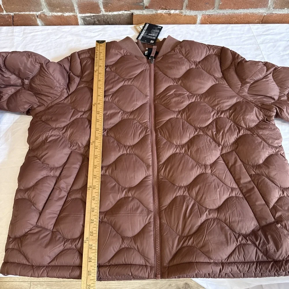 Eddie Bauer Shaw 650 Down Bomber Jacket Womens TXL Puffer‎ Quilted Full Zip New